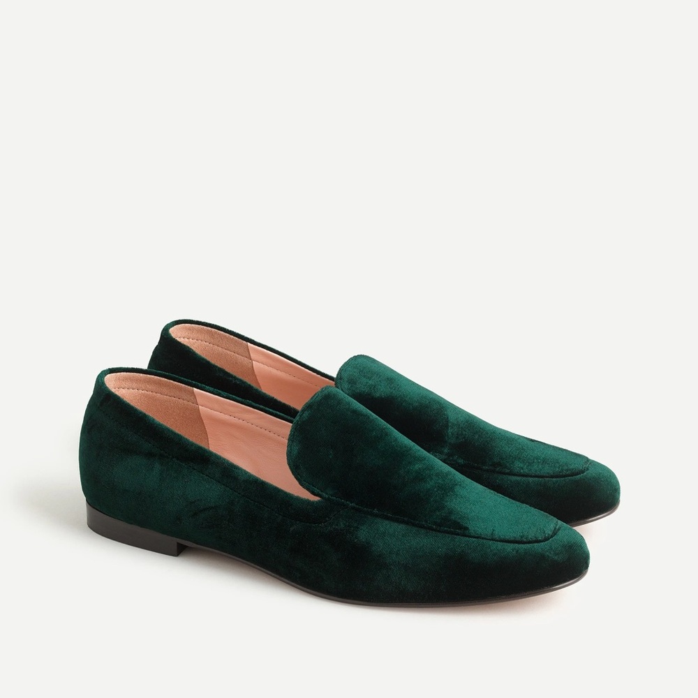 J. Crew Women's Green velvet Loafers
